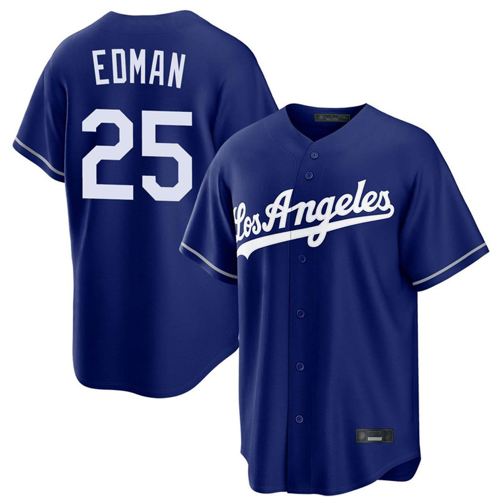 STECN LA.Dodgers #25 Tommy Edman Player Royal Game Stitched Jerseys