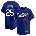 STECN LA.Dodgers #25 Tommy Edman Player Royal Limited Home Stitched Jerseys