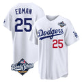 STECN LA.Dodgers #25 Tommy Edman Player White World Series Home Game Stitched Jerseys