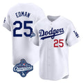 STECN LA.Dodgers #25 Tommy Edman Player White World Series Meet Limited Home Stitched Jerseys