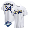 STECN LA.Dodgers #34 Fernando Valenzuela Player Gold White World Series Meet 2026 Collection Stadium Game Stitched Jerseys