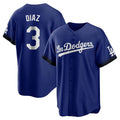 STECN LA.Dodgers #3 Edwin D¡§aaz Player Royal City Connect Home Game Stitched Jerseys