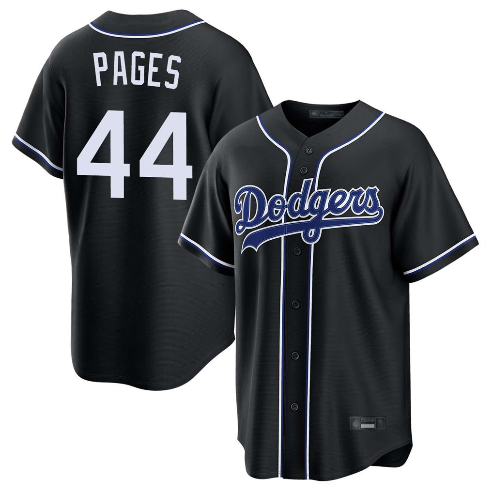 STECN LA.Dodgers #44 Andy Pages Player Black Carbon Limited Home Stitched Jerseys