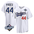 STECN LA.Dodgers #44 Andy Pages Player Gold White World Series 2026 Collection Stadium Limited Stitched Jerseys