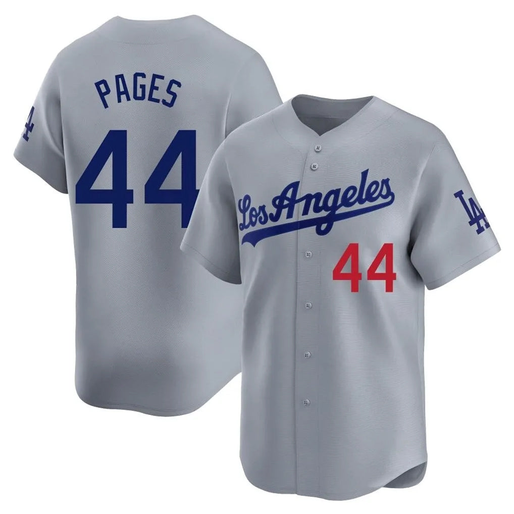 STECN LA.Dodgers #44 Andy Pages Player Gray Limited Home Stitched Jerseys