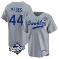 STECN LA.Dodgers #44 Andy Pages Player Gray World Series Game Limited Home Stitched Jerseys