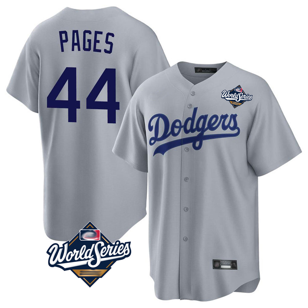 STECN LA.Dodgers #44 Andy Pages Player Gray World Series Game Stitched Jerseys