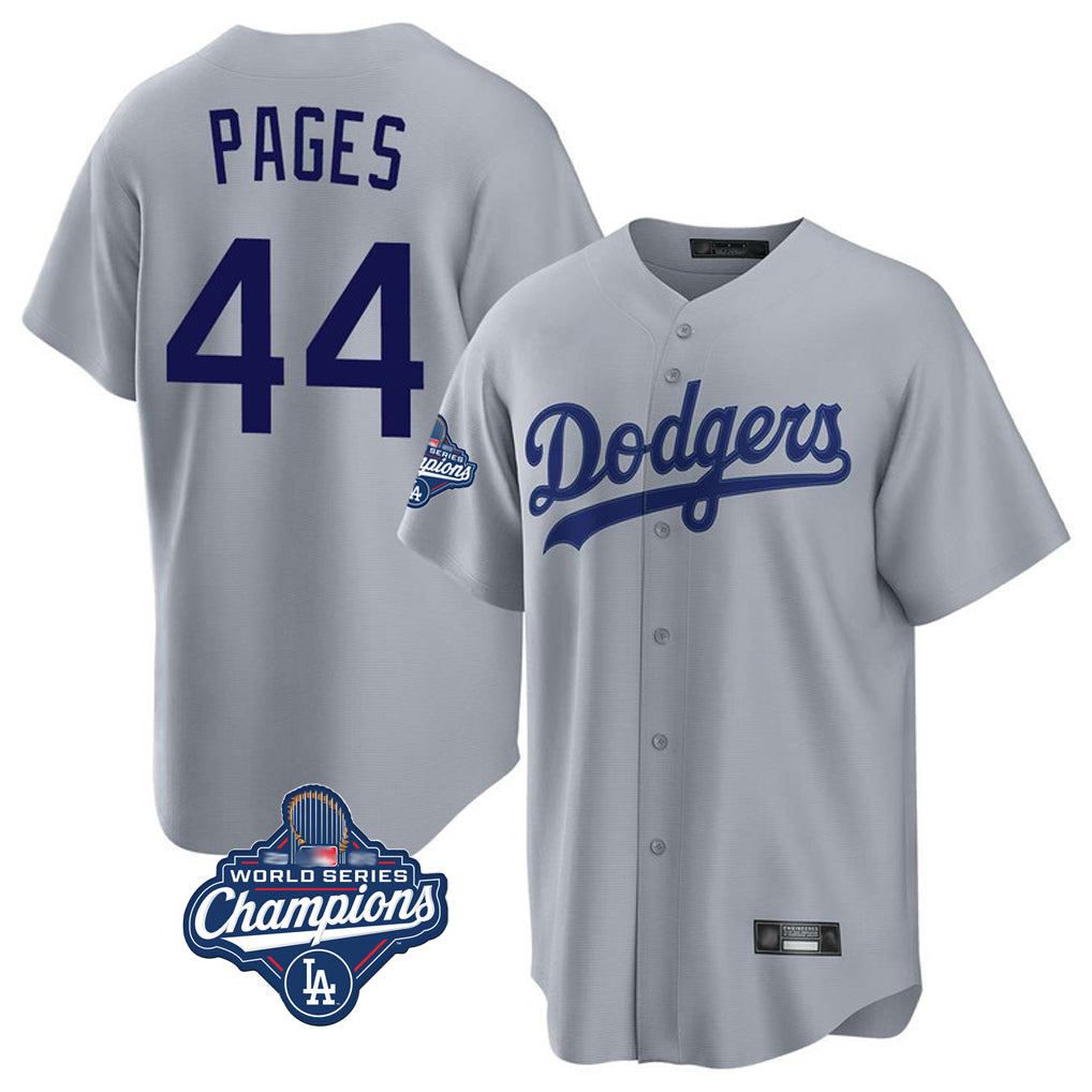 STECN LA.Dodgers #44 Andy Pages Player Gray World Series Meet Game Stitched Jerseys