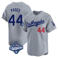 STECN LA.Dodgers #44 Andy Pages Player Gray World Series Meet Limited Home Stitched Jerseys