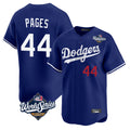 STECN LA.Dodgers #44 Andy Pages Player Royal World Series Limited Home Stitched Jerseys