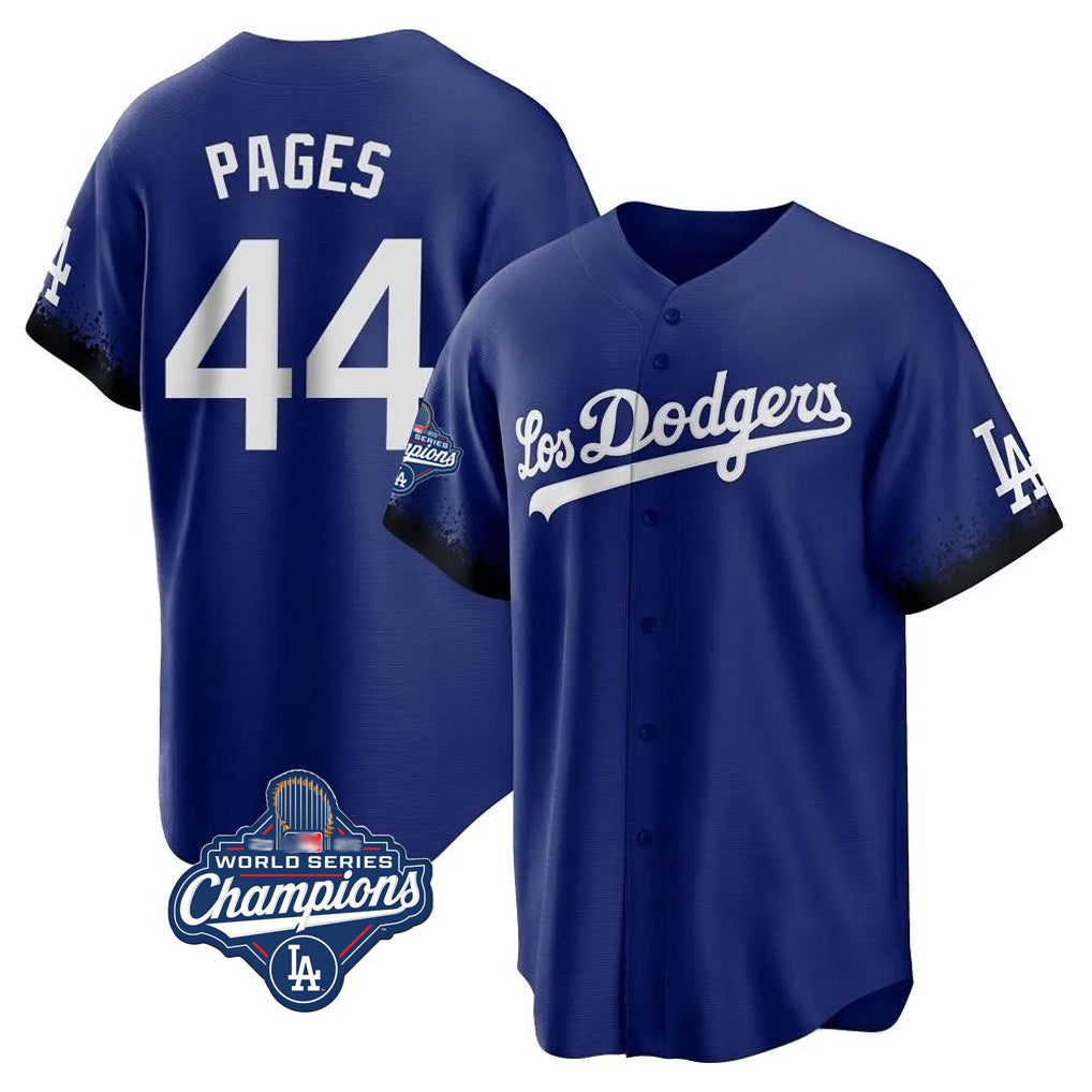 STECN LA.Dodgers #44 Andy Pages Player Royal World Series Meet City Connect Home Game Stitched Jerseys