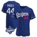 STECN LA.Dodgers #44 Andy Pages Player Royal World Series Meet Limited Elite Home Stitched Jerseys