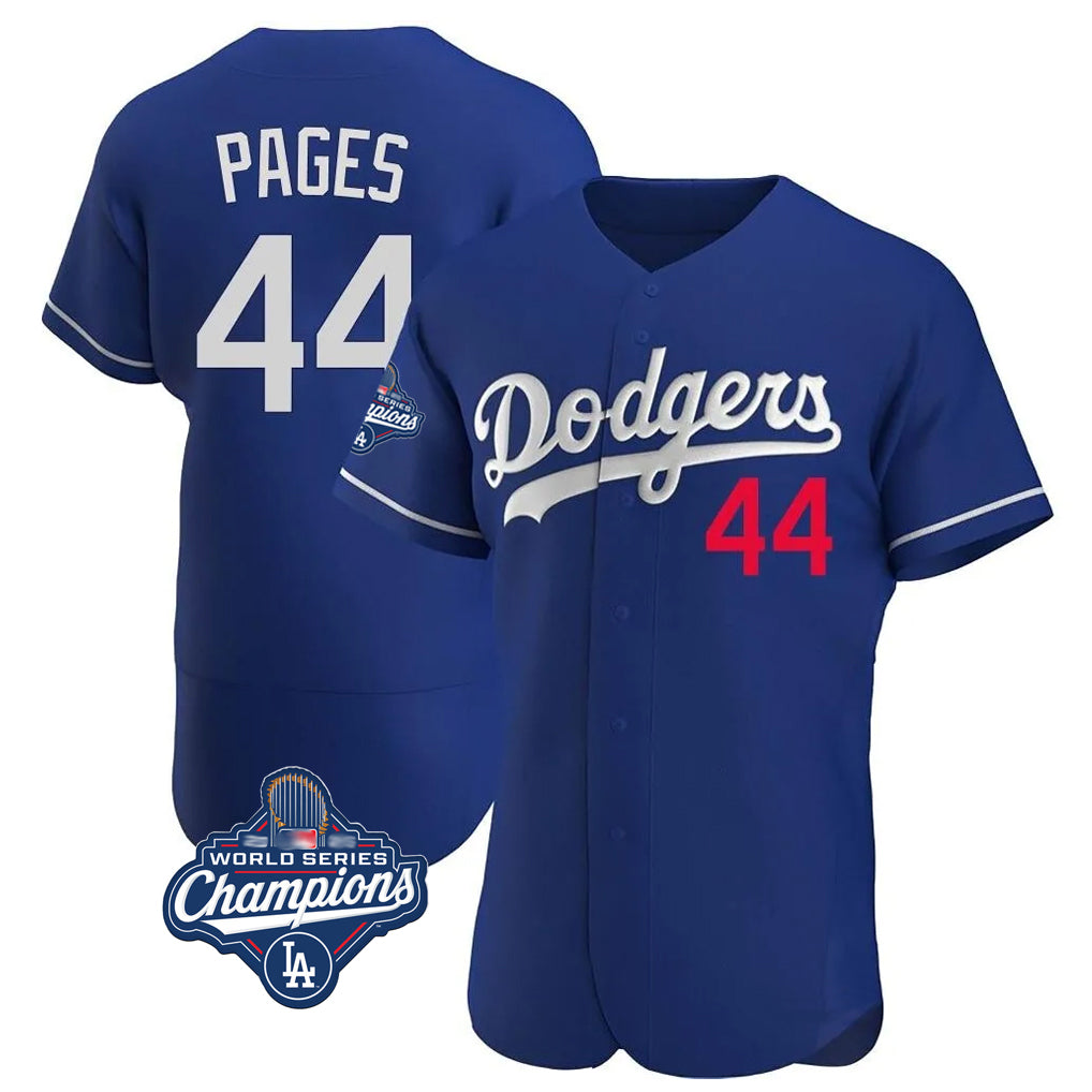 STECN LA.Dodgers #44 Andy Pages Player Royal World Series Meet Limited Elite Home Stitched Jerseys