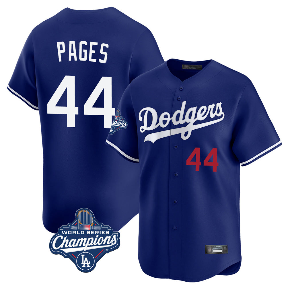 STECN LA.Dodgers #44 Andy Pages Player Royal World Series Meet Limited Home Stitched Jerseys