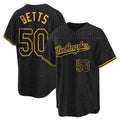 STECN LA.Dodgers #50 Mookie Betts Player Black Gold Limited Home Stitched Jerseys