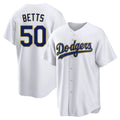 STECN LA.Dodgers #50 Mookie Betts Player Gold White 2026 Collection Stadium Game Stitched Jerseys