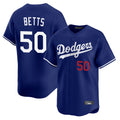 STECN LA.Dodgers #50 Mookie Betts Player Royal Limited Home Stitched Jerseys