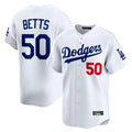 STECN LA.Dodgers #50 Mookie Betts Player White Limited Home Stitched Jerseys