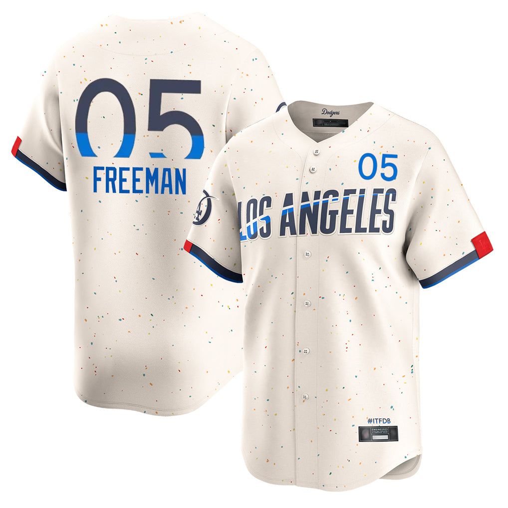 STECN LA.Dodgers #5 Freddie Freeman Player Cream City Connect Limited Home Stitched Jerseys