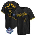 STECN LA.Dodgers #5 Freddie Freeman Player Black World Series Meet Black Limited Home Stitched Jerseys