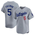 STECN LA.Dodgers #5 Freddie Freeman Player Gray Limited Home Stitched Jerseys
