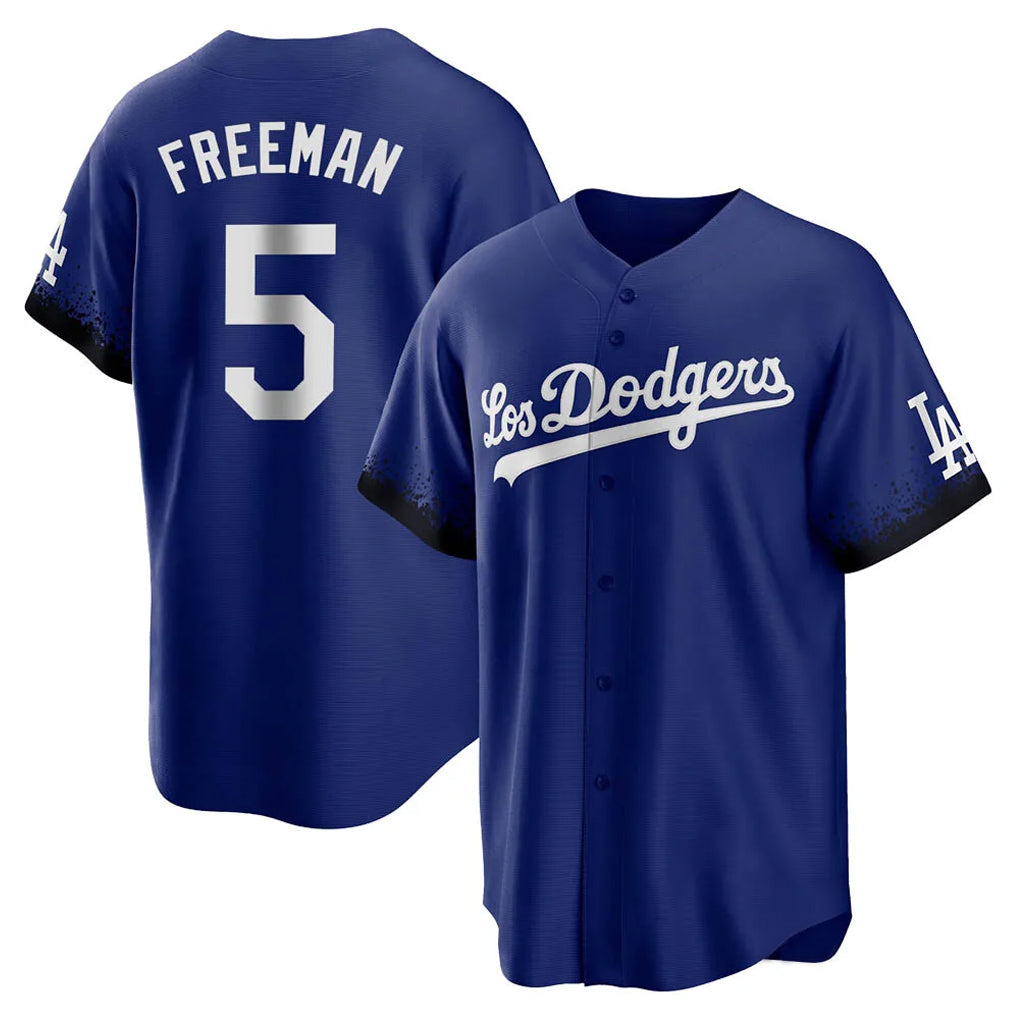 STECN LA.Dodgers #5 Freddie Freeman Player Royal City Connect Home Game Stitched Jerseys