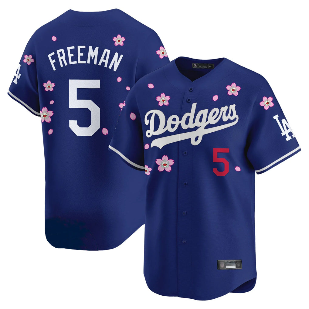 STECN LA.Dodgers #5 Freddie Freeman Player Royal Tokyo Series Vapor Premier Royal Stitched Jerseys