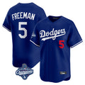 STECN LA.Dodgers #5 Freddie Freeman Player Royal World Series Meet Limited Home Stitched Jerseys