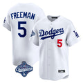 STECN LA.Dodgers #5 Freddie Freeman Player White World Series Meet Limited Home Stitched Jerseys