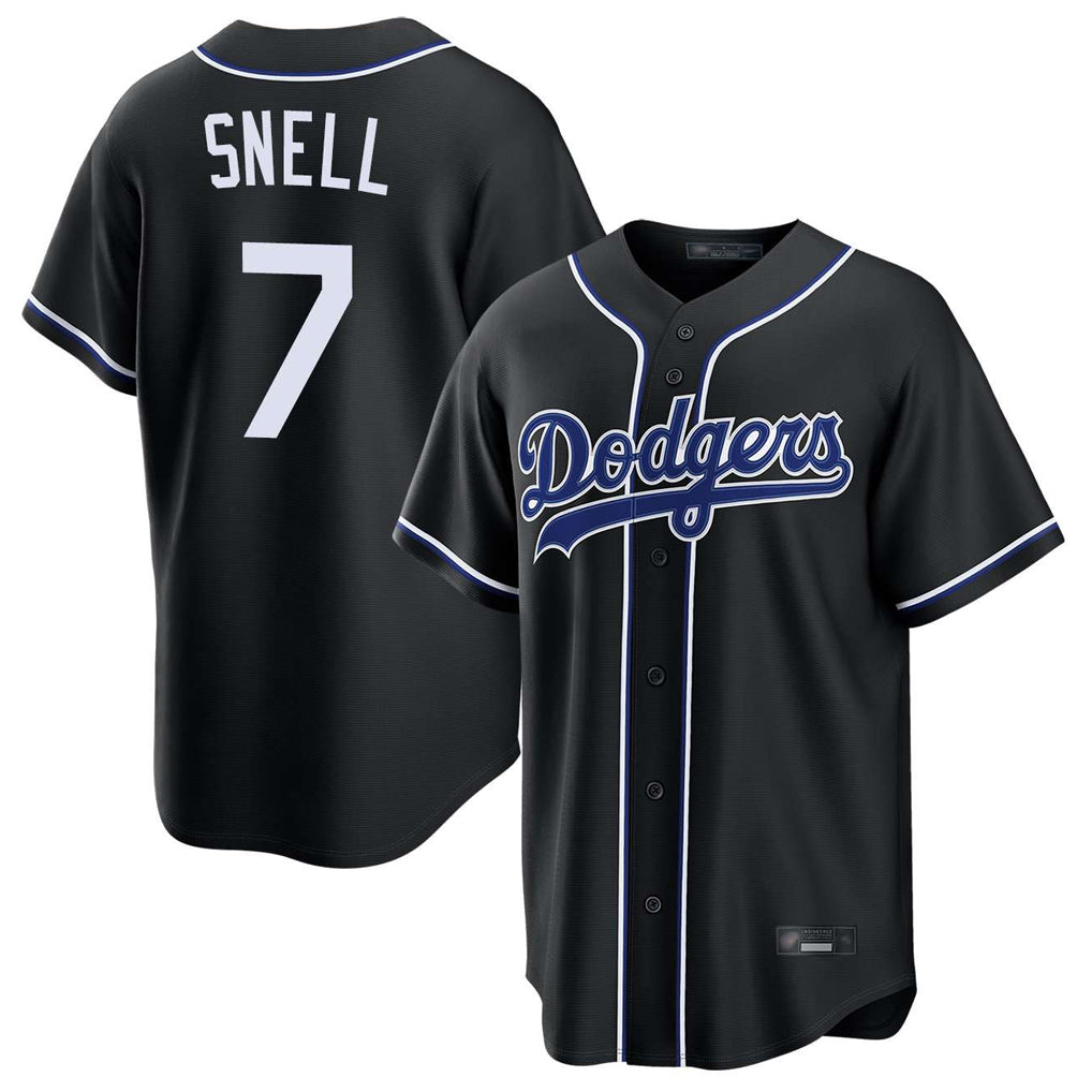 STECN LA.Dodgers #7 Blake Snell Player Black Carbon Limited Home Stitched Jerseys