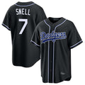 STECN LA.Dodgers #7 Blake Snell Player Black Carbon Limited Home Stitched Jerseys