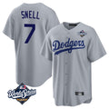 STECN LA.Dodgers #7 Blake Snell Player Gray Game World Series Stitched Jerseys