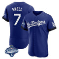STECN LA.Dodgers #7 Blake Snell Player Royal City Connect Elite World Series Meet Home Stitched Jerseys