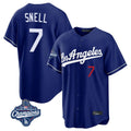 STECN LA.Dodgers #7 Blake Snell Player Royal Game World Series Meet Home Stitched Jerseys