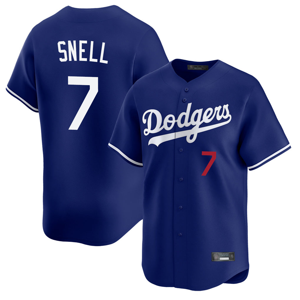 STECN LA.Dodgers #7 Blake Snell Player Royal Limited Home Stitched Jerseys