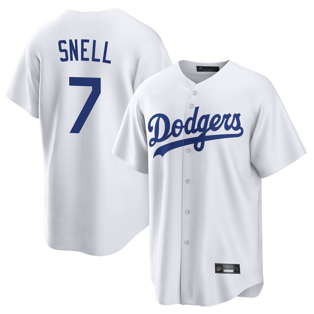 STECN LA.Dodgers #7 Blake Snell Player White Game Stitched Jerseys