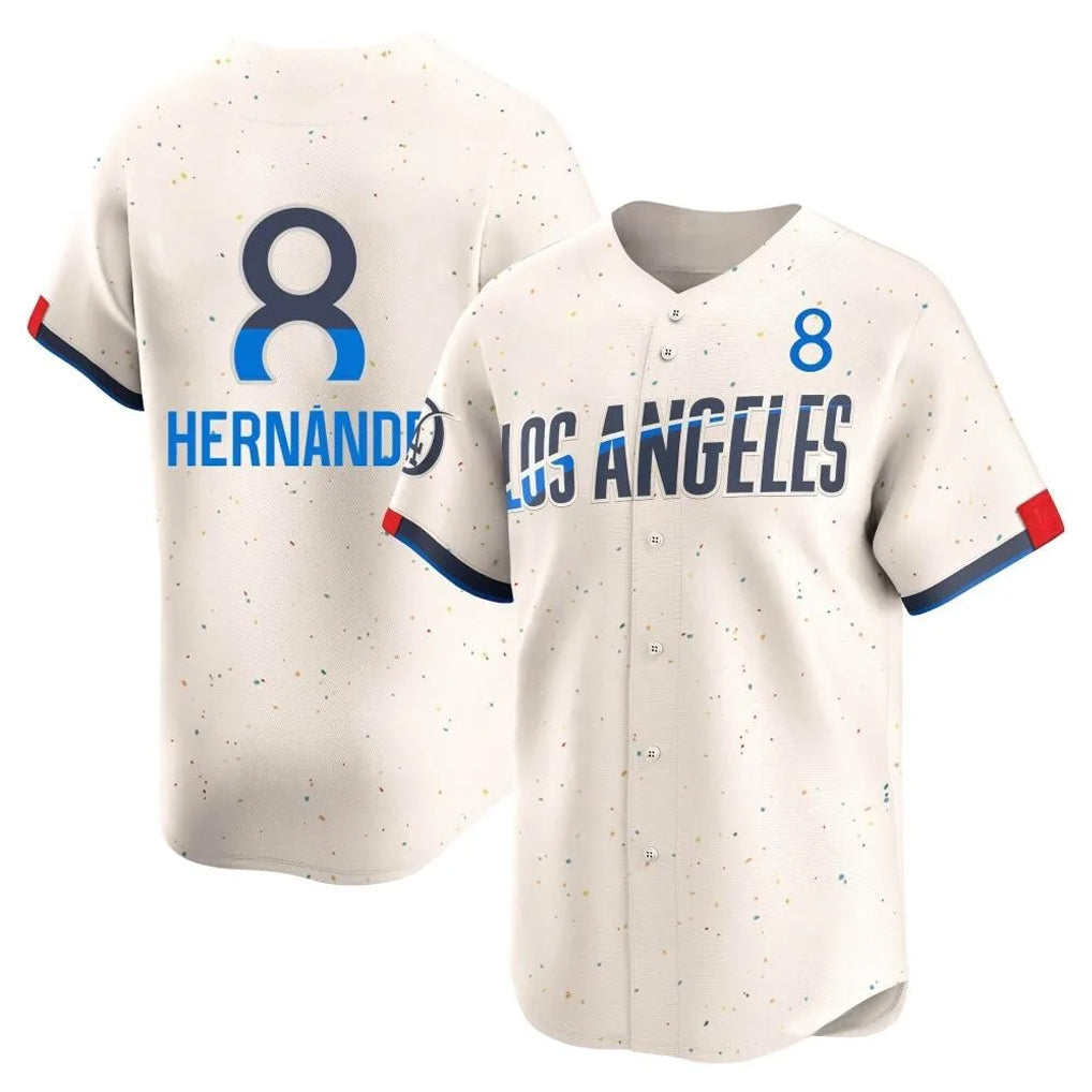 STECN LA.Dodgers #8 Enrique Hern?¡ì?¨¦ndez Player Cream City Connect Limited Home Stitched Jerseys