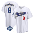 STECN LA.Dodgers #8 Enrique Hern?¡ì?¨¦ndez Player Gold White World Series Meet 2026 Collection Stadium Limited Stitched Jerseys