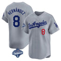 STECN LA.Dodgers #8 Enrique Hern?¡ì?¨¦ndez Player Gray World Series Meet Limited Home Stitched Jerseys