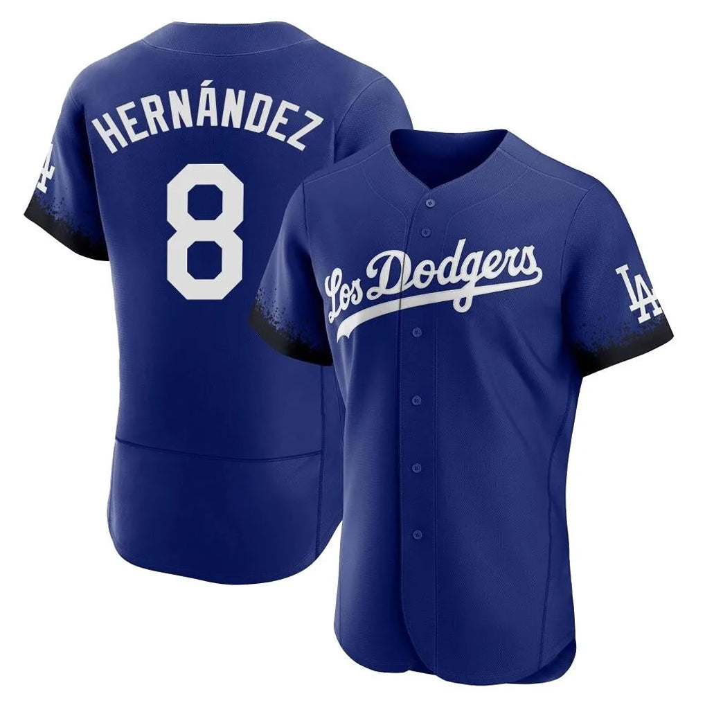 STECN LA.Dodgers #8 Enrique Hern?¡ì?¨¦ndez Player Royal City Connect Elite Home Stitched Jerseys