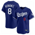 STECN LA.Dodgers #8 Enrique Hern?¡ì?¨¦ndez Player Royal Limited Home Stitched Jerseys