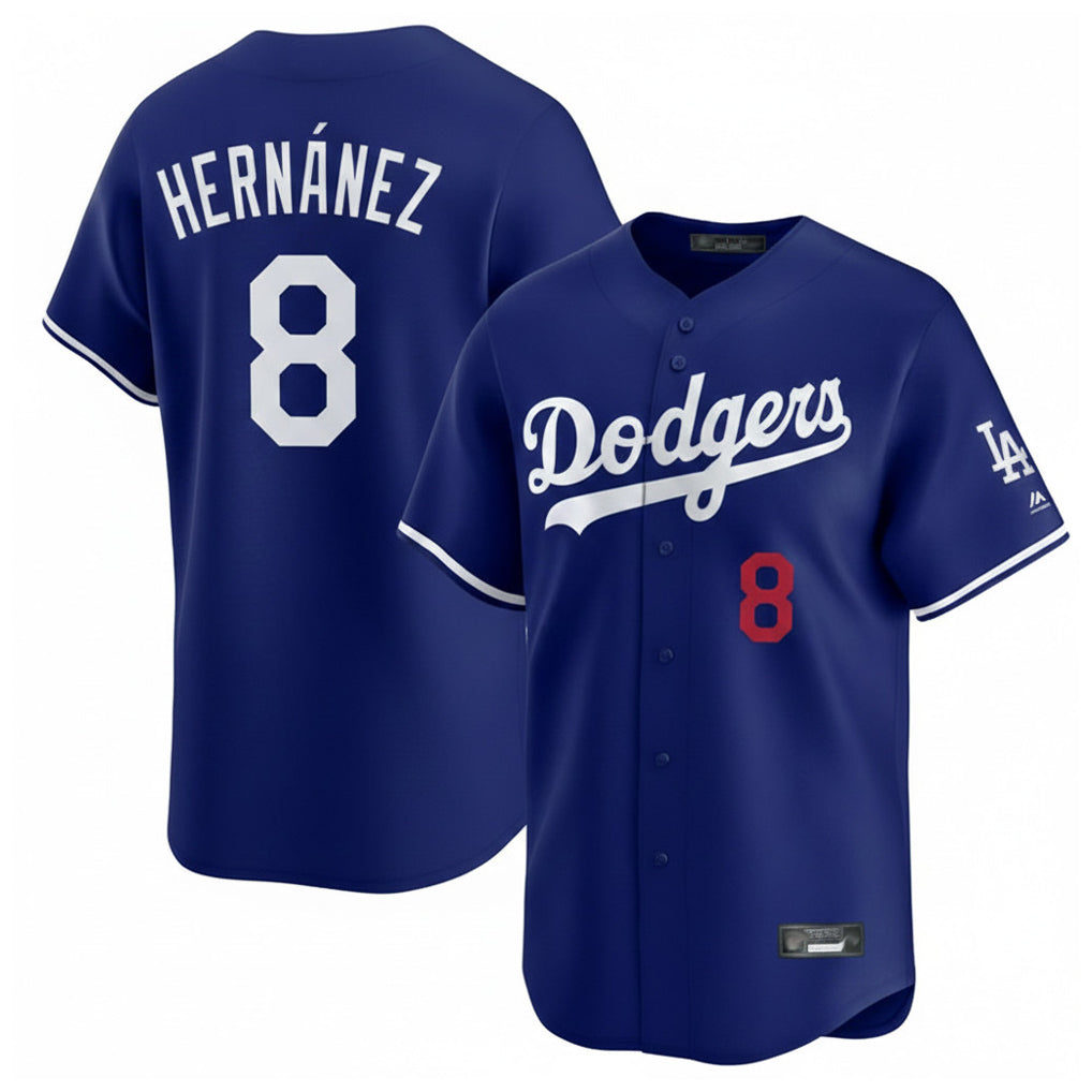 STECN LA.Dodgers #8 Enrique Hern?¡ì?¨¦ndez Player Royal Limited Home Stitched Jerseys