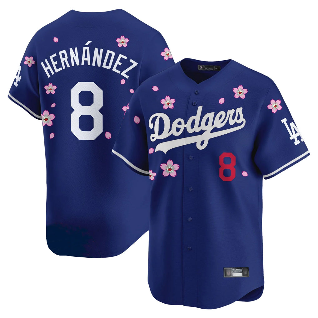 STECN LA.Dodgers #8 Enrique Hern?¡ì?¨¦ndez Player Royal Tokyo Series Vapor Premier Limited Stitched Jerseys
