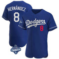 STECN LA.Dodgers #8 Enrique Hern?¡ì?¨¦ndez Player Royal World Series Meet Limited Elite Home Stitched Jerseys