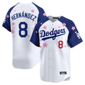 STECN LA.Dodgers #8 Enrique Hern?¡ì?¨¦ndez Player White-Royal Tokyo Series Vapor Premier Limited Stitched Jerseys