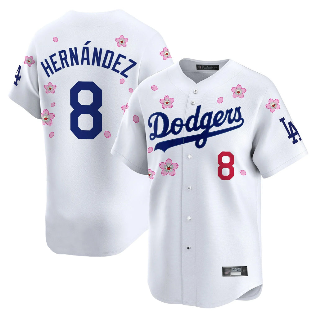 STECN LA.Dodgers #8 Enrique Hern?¡ì?¨¦ndez Player White Tokyo Series Vapor Premier Limited Stitched Jerseys
