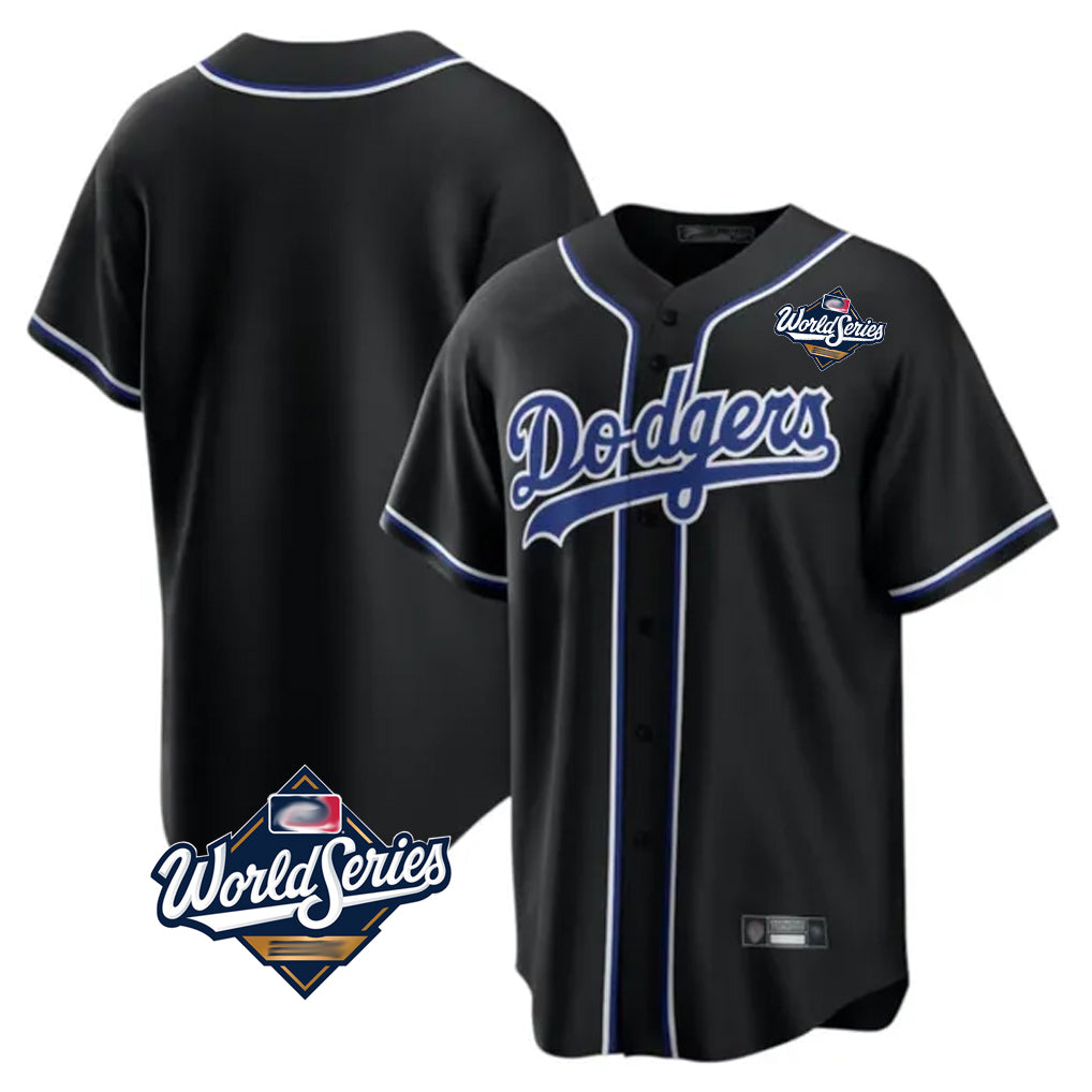 STECN LA.Dodgers Blank Player Black Carbon Limited Home World Series Stitched Jerseys
