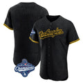 STECN LA.Dodgers Blank Player Black Snake Skin City Limited Elite Home World Series Meet Stitched Jerseys