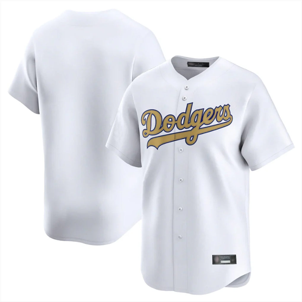 STECN LA.Dodgers Blank Player Gold Collection Limited Home Stitched Jerseys