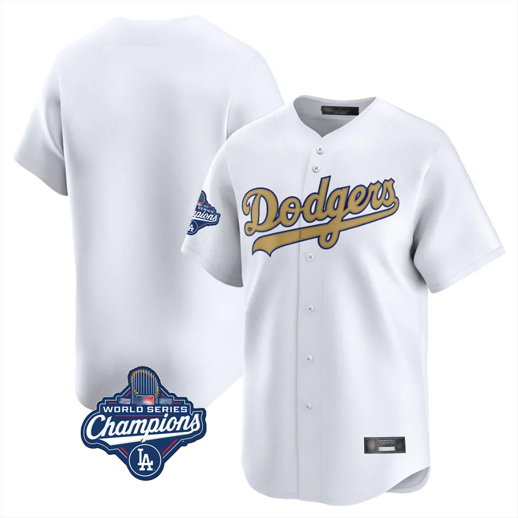 STECN LA.Dodgers Blank Player Gold Collection Limited Home World Series Meet Stitched Jerseys